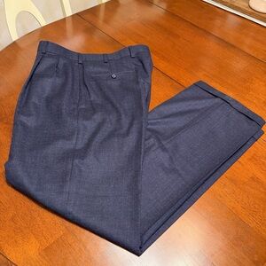 Brooks Brothers 1818 Madison Gray Wool Dress Pants 35 Vitale Barberis Canonico
